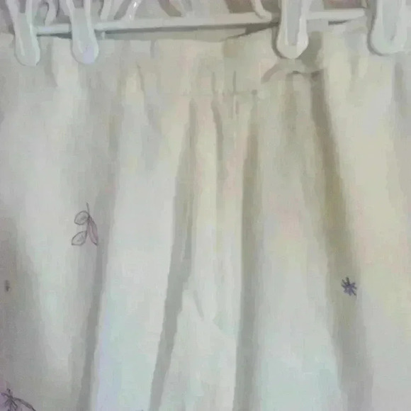 Carroll Reed Womems Linen Pants Size 10 Lined Embroidered Beach - Picture 4 of 13